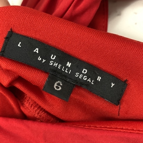 Laundry by Shelli Segal One Shoulder Red Dress size 6 - Picture 2 of 8